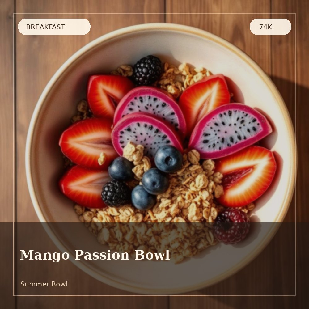 Mango passion smoothie bowl