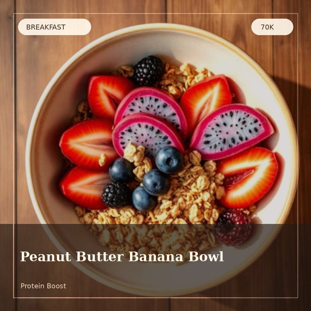 Peanut butter banana smoothie bowl