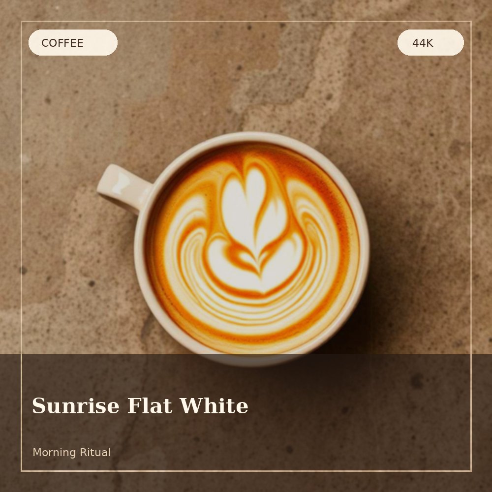 Flat white with latte art