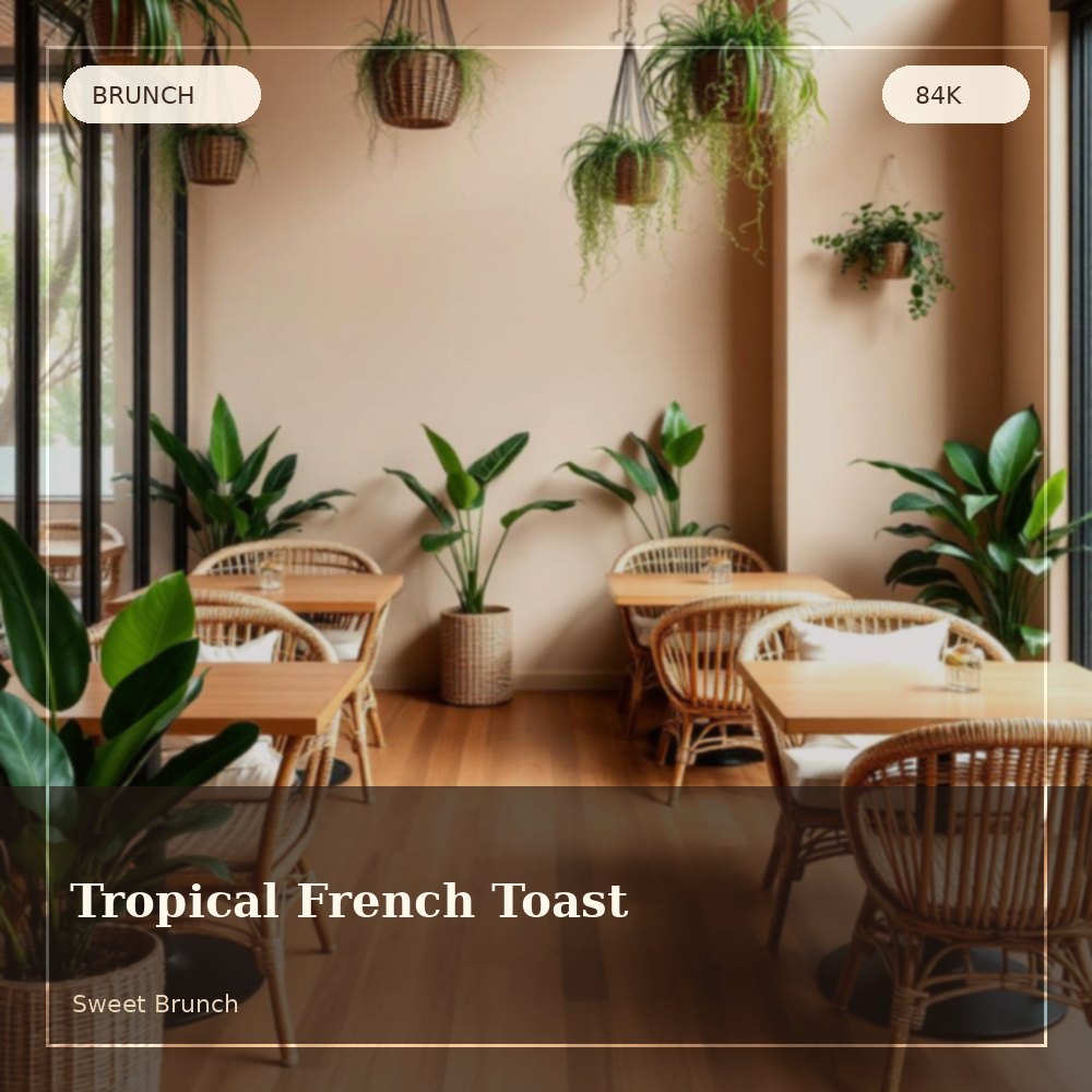 Tropical French toast with banana and coconut